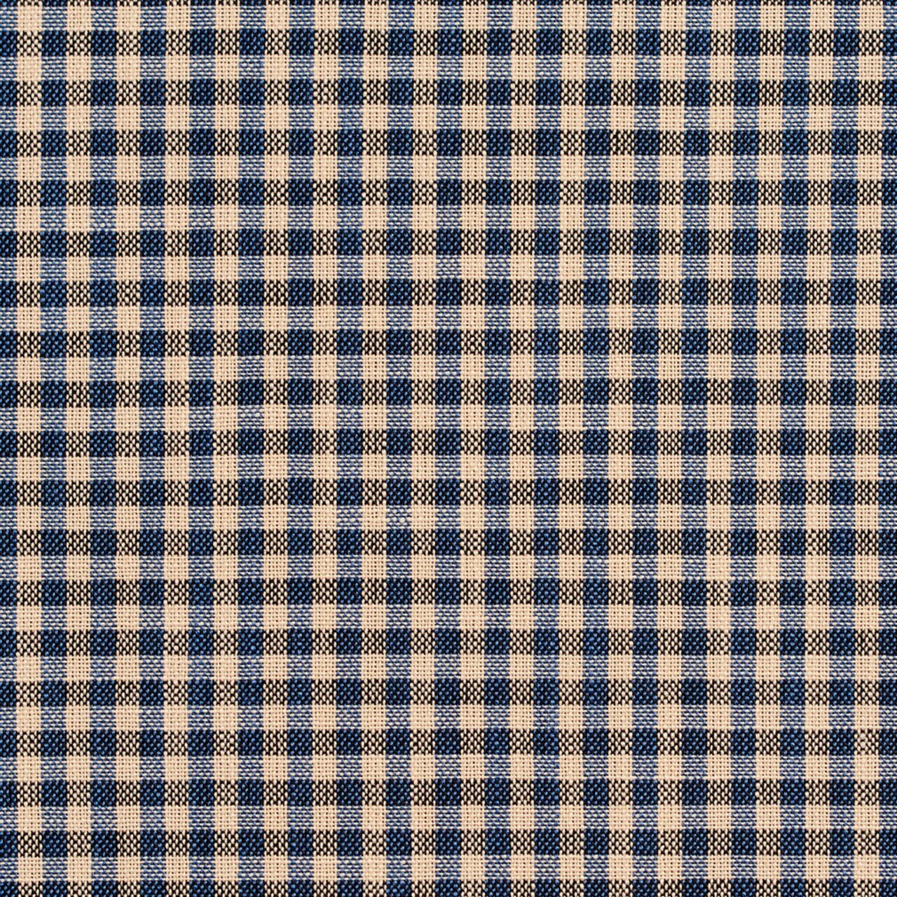 Indigo Gingham - Blue Check & Houndstooth,Small Scale Upholstery Fabric 54 Inches"